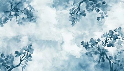 Blue pattern watercolor gradient background