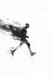 © MagnusCort - A black and white sketch of a person jogging