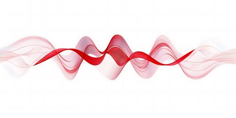 Wall Mural - A simple vector graphic of sound waves, representing the audio channel on your phone or computer.The wave shape is clearly visible and has smooth curves to represent different sounds.