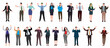 © LazyArtist - Group of business people. Business people various poses, gesture and emotion.