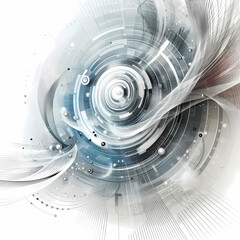 Wall Mural - abstract white futuristic background