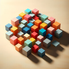 Wall Mural - cubes light surface