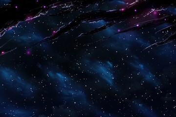 Wall Mural - Deep Space Background with Stardust and Glowing Nebulae in Dark Color Palette