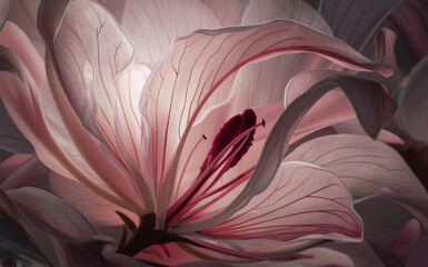 Wall Mural - pink lily flower