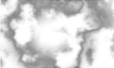 Aufkleber - Monochrome gradient halftone dots background. Vector illustration. Abstract grunge dots on white background. Retro sky