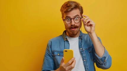 Wall Mural - The surprised bearded man