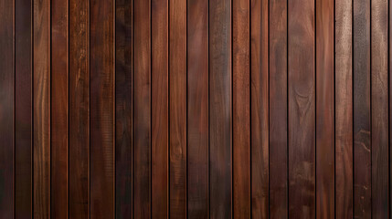 Canvas Print - A mahogany dark wood vertical slat wall covering provides a rich and elegant backdrop