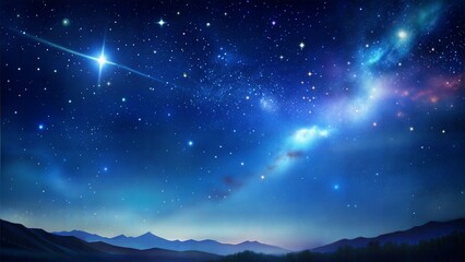 A beautiful night sky with a large milky way in the middle