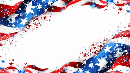 Wall Mural - A 4th of July independence day party celebration banner background