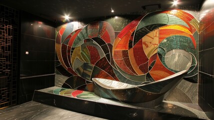 Poster - Mosaic tiles add unique, vibrant, and elegant touches to modern interiors with color and intricate patterns.