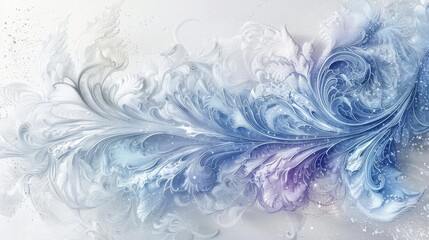 Wall Mural - A vibrant leaf shape blue and purple color.