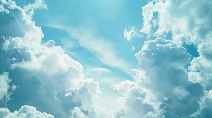 Ideal background of a partly cloudy blue sky for custom text insertion