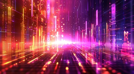 Poster - Futuristic Financial Data Visualization