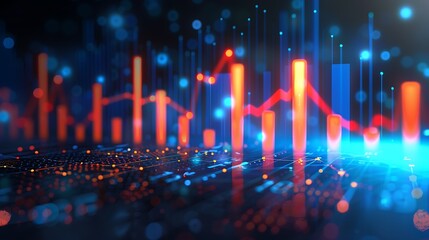Poster - Futuristic Financial Data Visualization