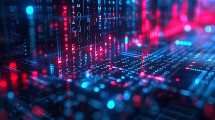 Poster - Futuristic Financial Data Visualization