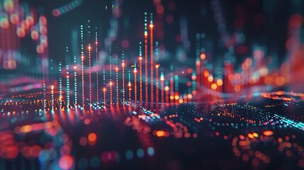 Poster - Futuristic Financial Data Visualization