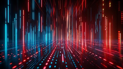 Poster - Futuristic Financial Data Visualization