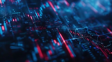 Poster - Futuristic Financial Data Visualization