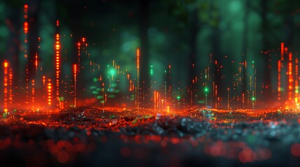 Poster - Futuristic Financial Data Visualization