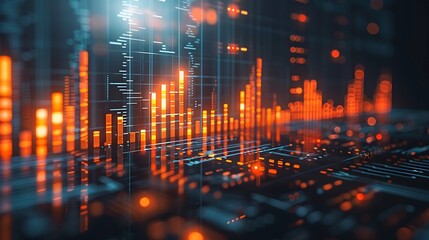 Poster - Futuristic Financial Data Visualization