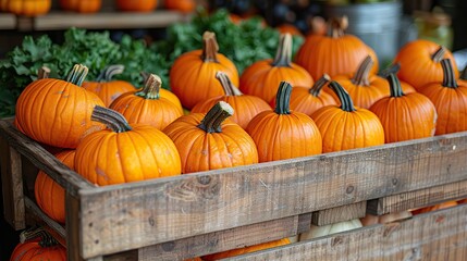 Wall Mural - pile of pumpkins on the market