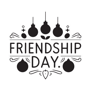 friendship day lettering t-shirt design background