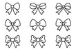 © Shapon - Ribbon Bow Line Art Illustration Drawing Design