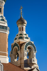 Wall Mural - The St Nicholas Orthodox Cathedral (Cathedrale Orthodoxe Saint-Nicolas de Nice). French Riviera, Azure Coast, Nice, France.