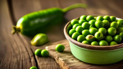 Poster -  Freshly shelled peas ready for a delicious meal