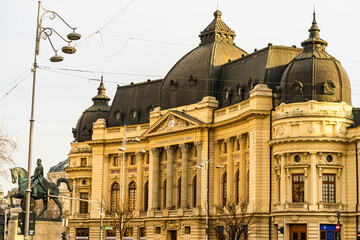 Wall Mural - The National Library located on Calea Victoriei in Bucharest