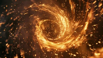 Wall Mural - fiery spiral of sparks and smoke