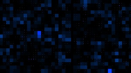 Wall Mural - dark blue network grid abstract tech pattern background loop 4k 60 fps
