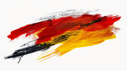 Wall Mural - abstract german flag in paint brush stroke