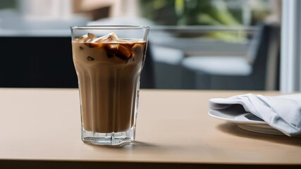 Canvas Print -  Cool and refreshing iced coffee perfect for a warm day