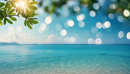 background with bokeh blur tropical sea water bokeh abstract sea water bokeh water of tropical sea bokeh background with bubbles ai generated image