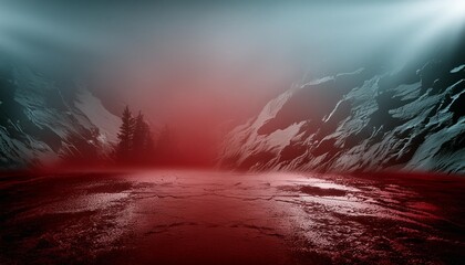 Wall Mural - red grunge background