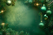 © john - green christmas background banner with metal texture design and soft center lighting