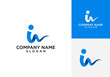 © muhamad - Vector iW letter logo design with person