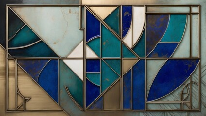 Canvas Print - A close-up view of a stained glass window