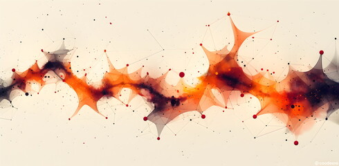 Abstract background, DNA molecule structure, colored molecules. Science or medical banner