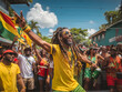 © EVISUAL - Island Beats Take Over: Jamaican Independence explodes! Reggae stage pulsates with energy & national pride. generative AI