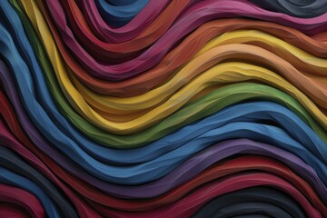 Canvas Print - Vivid color patterns, highlighting dynamic and energetic use of colors in various designs