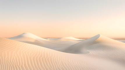 Wall Mural - A desert landscape with a sun setting in the background