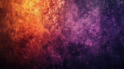 Poster - Grainy Gradient Banner: Dark Brown and Orange Texture