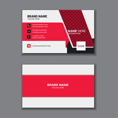 modern business card red and white design concept 