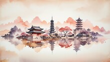日本の水彩画の春 無料画像 - Public Domain Pictures