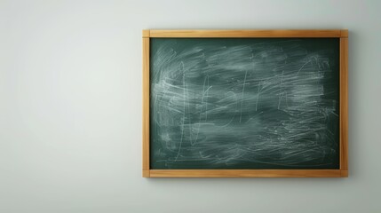 Wall Mural - A blackboard with white chalk on it