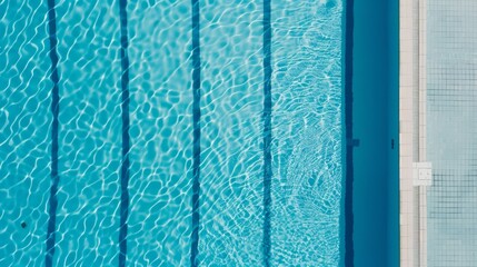 Wall Mural - A pool with a white line on the side