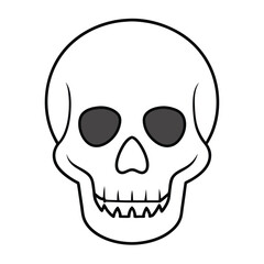 Wall Mural - Simple Skull vector art illustration