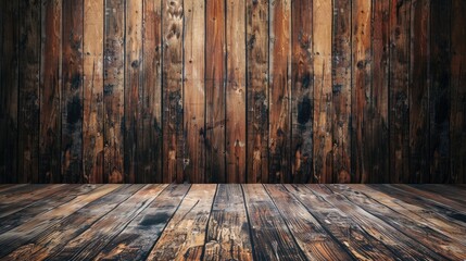 Poster - Aesthetic old wooden backdrop